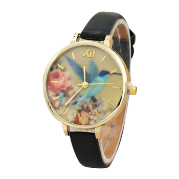 2020 Hummingbird Ženske Usnje Pasu Analogni Kvarčni Gibanje, Zapestje Gledati montre femme relojes par mujer часы женские наручные