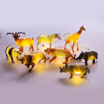 2M Živali Lev, Tiger Niz Luči Džungle Okraski Stranka Stranka LED Luči Safari Divje Ena Stranka Dekorativne Luči Darilo za Rojstni dan