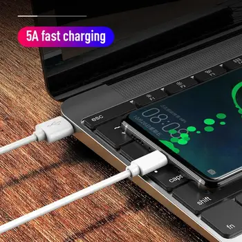 5A Kabel USB Super Hitro Polnjenje, Tip C Napajalni Kabel Polnilnika Podatkov Zaračuna Micro USB Kabel Za Huawei Xiaomi Kabel, USB Kabel