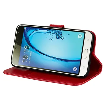 Cvet Denarnica Usnje Ohišje Za Samsung Galaxy J3 2016 J310 J320F Kritje 3D Rose Flip Primeru Za samsung j3 2016 J3 6 Telefon Coque