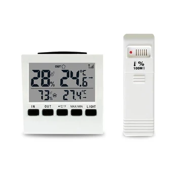 Dom Digitalni Termometer, Higrometer Notranja Zunanja Temperatura Vlažnost Meter Monitor Alarm Alert Gospodinjski LCD Vremenska Postaja
