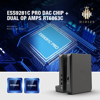 Hidizs USB DAC/AMP Prenosni Uravnotežena z MQA Podporo DH80/DH80S Aluminij Zlitine CNC Lupini 3 Ravni Pridobili Izbor za Telefon/Dap