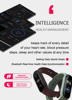 M5 Smart Band Moški Ženske M5 Pametno Gledati Srčni utrip, Krvni Tlak Spanja Monitor Pedometer Bluetooth Povezavo za IOS Android
