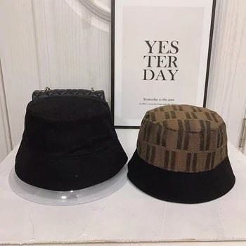 Moda vedro klobuk retro dvostranski pas plima blagovne znamke ribič klobuk pismo, vezenje, tiskanje moških in žensk sonce klobuki YF0081