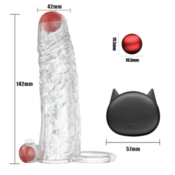 Moški Penis z vibriranjem Obroč Rokav za Penis Dick Zamudo Izliv Širitve Kondomi Dildo, Vibrator za Odrasle Sex Shop Sexules Igrače