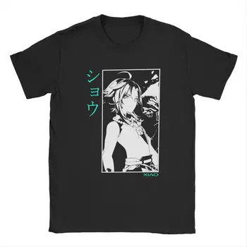 Moški T-Shirt Xiao Novost Tees Kratek Rokav Genshin Vpliv Anime Paimon Diluc Igra Majica Posadke Vratu Oblačila Za Rojstni Dan