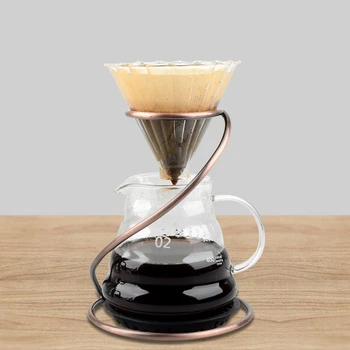 NHBR Kave V60 Nastavite s Spiralno Imetnik Podporo Kave v Oblaku, Izmenjava Lonec Kave Ročno Prebijanje Orodje Bronasto