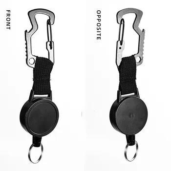 Odpornost Jeklenih Žičnih Vrvi Elastični Keychain Športni Zložljiv Alarm Ključ Verige Anti-izgubil Teleskopsko Key Ring Tipke Trinket H37