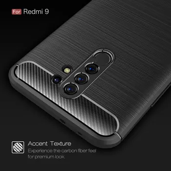 Ogljikovih Vlaken Mehkobo Primeru Telefon Za Xiaomi Redmi Opomba K20 4 7A 4X 5 9T 6 7 6A Pro Plus Poco F1 Varstvo Shockproof TPU Pokrov