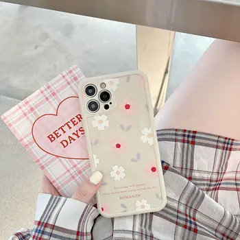 Retro sladka dekleta sakura umetnosti kawaii Japonski Primeru Telefon Za iPhone 11 12 Pro Max Xr Xs Max 7 8 Plus X 7Plus primeru Srčkan Mehko Pokrov