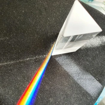 Trikotni Optično Steklo, 6 Inch Fizika Poučevanja, ki Odraža Natančno Optično Steklo, Prizma Orodja Igrače za Spektra Svetlobe Učenje