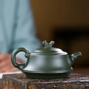 Verodostojno Yixing Čajnik Blato Zelena Ročno Bambusa Grelnik Vode Ustvarjalne Teaware Pošlji Darilo Polje