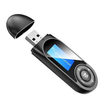 Večnamenski Adapter LCD Zaslon 3.5 mm Audio PC Adapter Sprejemnik Oddajnik Klasičnih Teksturo USB Adapter