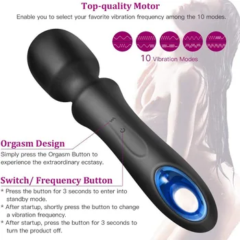 Vibratorji za Ženske 10 Frekvenca Vibracij Nepremočljiva Masturbator Klitoris Stimulator G Spot Masaža Seks Igrače