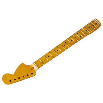 Visok sijaj rumena 6 string električna kitara vratu 22 prečke polno Kanada javor veliko glavo ST vratu kitare