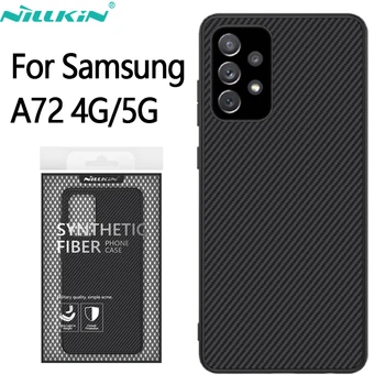 Za Samsung Galaxy A72 5G Primeru Nillkin Sintetičnih Vlaken Ogljikovih Vlaken PP Hrbtni Pokrovček Primeru za A72 A52 4G Ohišje