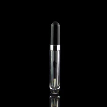 1 pc Prazno Pregleden Prazno Lip Gloss Cevi Plastičnih Balzam za Ustnice Cev Šminka Mini Vzorec Kozmetični Posodo S Črno kapo