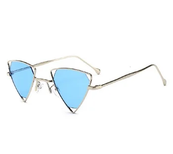 1Pcs Letnik Steampunk Trikotnik sončna Očala Ženske Očala Kovinsko Retro Odtenki sončna Očala Letnik Candy Barve sončna očala