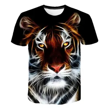 2020 Najnovejši Živali 3d Tiskanja Leopard Kul Smešno T-Shirt Moški Kratek Rokav Poletje Vrhovi Tees Moda Prevelik Majica 3d Majice Vrh