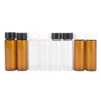 2pcs Mala Oranžna Eterično Olje, Steklenica S Plastičnim Pokrovom,15ml Steklenici, Mini Rjava jasno, Steklene Ampule Stekleni Posodi