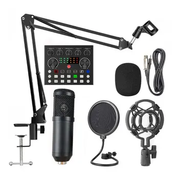 BM800 Mikrofon zvočna Kartica Pc Igre v Živo Pretakanje Dj Kondenzatorja Stojalo USB Bluetooth Karaoke Studio Snemanje Strokovno V8 V9