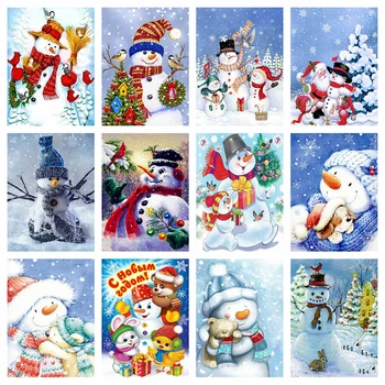 Evershine Diamond Slikarstvo Snežaka Okrasnih Mozaik Celotno Postavitev Vezenje Risanka Prodaje Božično Dekoracijo Doma