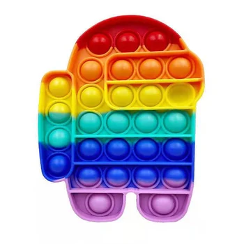 Fidget Igrače Mavrične Barve Push Mehurček Oprostitev Stres Igrače Za Odrasle Otroke Senzorično Igrača Zmanjševanju Posebne
