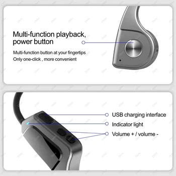 Fineblue F806 Kostne Prevodnosti Slušalke TWS Bluetooth, združljiva Lotus Kostne Prevodnosti Slušalke Brezžične Nepremočljiva Uho Kavelj Teči