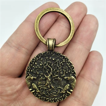 Key Ring Volk Živali viking amulet Nakit obesek za ključe tree of life Obesek Keychain Darilo Moški