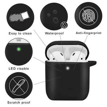 Mehki Silikonski Primerih za Apple Airpods 1/2 Srčkan Nosi Abeceda Vzorec Zaščitna Primeru Bluetooth Brezžične Slušalke Pokrov