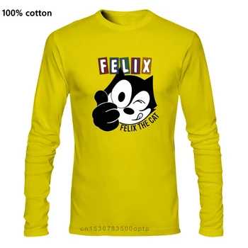 Moški Klasični Dobro Opravljeno Felix Mačka Siva Mens Priložnostne Majice
