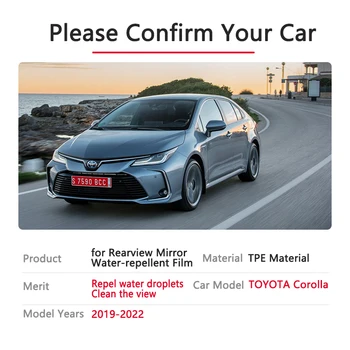 Polno Kritje Anti Meglo Film Rainproof vzvratnimi ogledali za Toyota Corolla E210 210 2019 2020 Avto Nalepke Čisto Filmov Dodatki