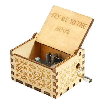Retro Lesa Music Box Starinsko Ročno Koljenast Glasbeni Primeru Dom, Okras, Darila Za Dom Dekor