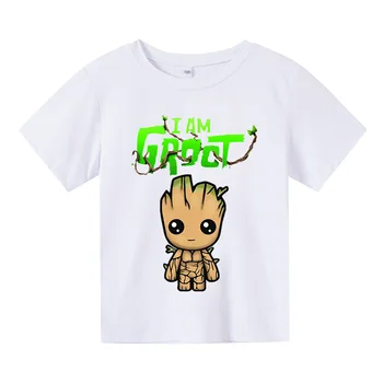 Showtly sem Groot T-Shirt Otroci Skrbniki Galaxy 2 Zabavno Zgoraj Superheroj Veje Vrh Novost T-Shirt