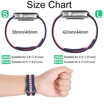 Silikonski trak Za Apple Watch band 44 mm 40 mm correa iWatch band 38 mm 42mm Dihanje watchband zapestnica apple ura 5 4 3 se 6