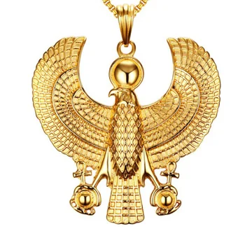 Stari Egipčanski Bog Horus Royal Sokol, Orel Iz Nerjavečega Jekla, Obesek