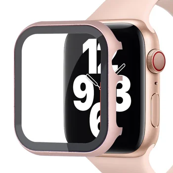 Steklo+Okvir matel primeru Za Apple Watch 6 SE 5 4 3 44 42mm iwatch trak 40 mm 38 mm zaslon patron okvir apple watch Accessorie