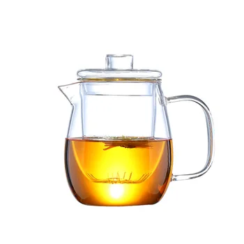 Toplotno Odporno Steklo Čaj Infuser Čaj Pot Kitajski Kung Fu Čaj Nastavite Puer grelnik vode Kave, Kozarec za Kavo Priročno Urad Čaj Določa 500 ml