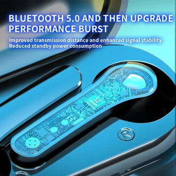 TWS Slušalke Bluetooth S Polnjenjem Polje Brezžične Slušalke 9D Stereo Šport Nepremočljiva Igra Slušalke Bluetooth Z Mikrofonom