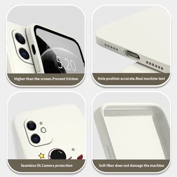 Vztrajno Astronavt Primeru Telefon Za iPhone 12 11 Pro Max X XS XR XSMAX SE2020 8 8Plus 7 7Plus 6 6S Plus Tekoče Silikona Pokrov