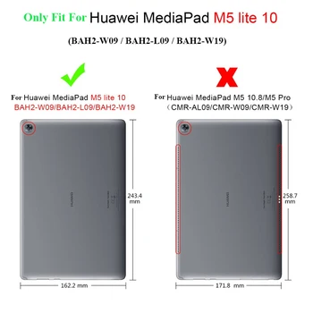 Za Huawei Mediapad M5 Lite 10 Primeru 360 Vrtljivo Stojalo Pokrov Za Huawei M5 lite 10 BAH2-W19/L09/W09 10.1 Tablični Primeru +GiftFilm