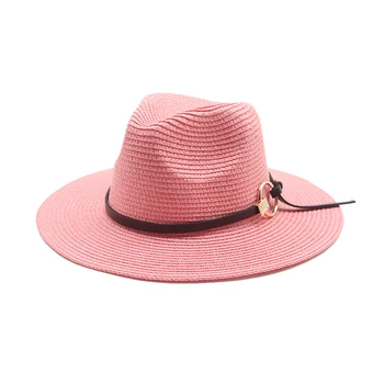 ženske kape poletje pomlad slame široko roba pasu pasu sonce klobuki na prostem plaži potovanja priložnostne nedelja zaščitna belo črno sonce klobuki nova