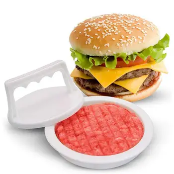1/2pcs Okroglo Obliko Hamburger Pritisnite Plastičnih Živilskih Meso Goveje Žar Burger Hamburger Pritisnite Patty Maker Plesni Kuhinja Orodje