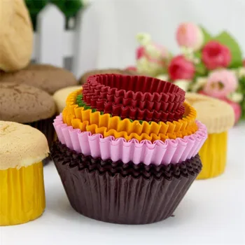 100 kozarcev barva cupcake linijskih peko pokal papir muffin primerih Pokal Torta jajce torte pladenj za torto plesni Ovijalnika okrasitev orodja