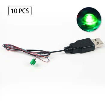 10pcs 1*4 Gradnike LED DIY Luči Komplet Elektronskih Ulica Konstruktor Vrata USB Model Igrače Inženiring Delov, Sklopov