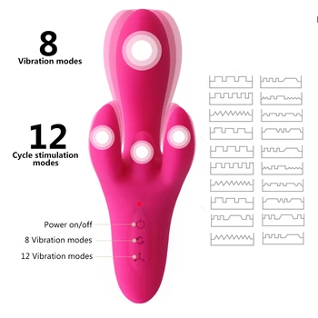 12+8 Vibracije G Spot Vibrator Labia Klitoris Spodbujanje Bullet Vibrator Odraslih Pari Sexshop Erotično Vibrador Sex Igrače Za Ženske