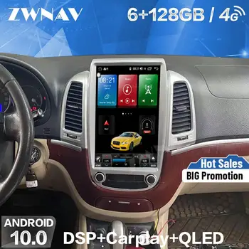 128G Carplay Android Tesla Zaslon Predvajalnik Za Hyundai Santa Fe 2006 2007 2008 2009 2010 2011 2012 2013 2016 Vodja Enote