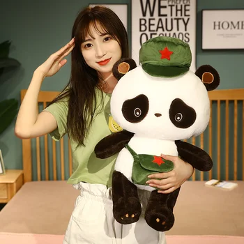 1pc 25-75 cm Srčkan Zdravnik Panda Plišastih Igrač Kawaii Rdeče Armade Panda Blazine Mehko Polnjene Živali, Igrače Visoke Kakovosti Darilo za Otroke