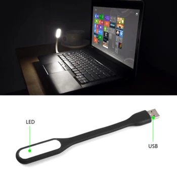 1pc Zložljive Super Svetla USB Led Knjiga Lahka, Prenosna Lučka za Branje Svetloba namizne Svetilke Za Vklop Računalnik Laptop Nočno Razsvetljavo