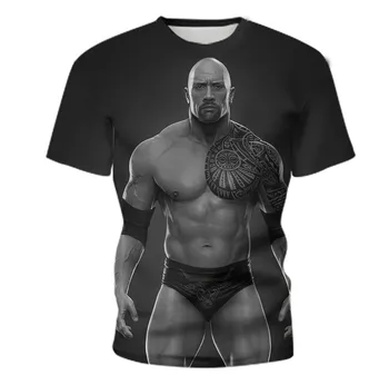 2021 Dwayne Johnson T-shirt Unisex Kul Priložnostne 3D Tisk T-shirt Moški Unisex Modna Športna Fitnes T-shirt Grafični T Srajce 3D